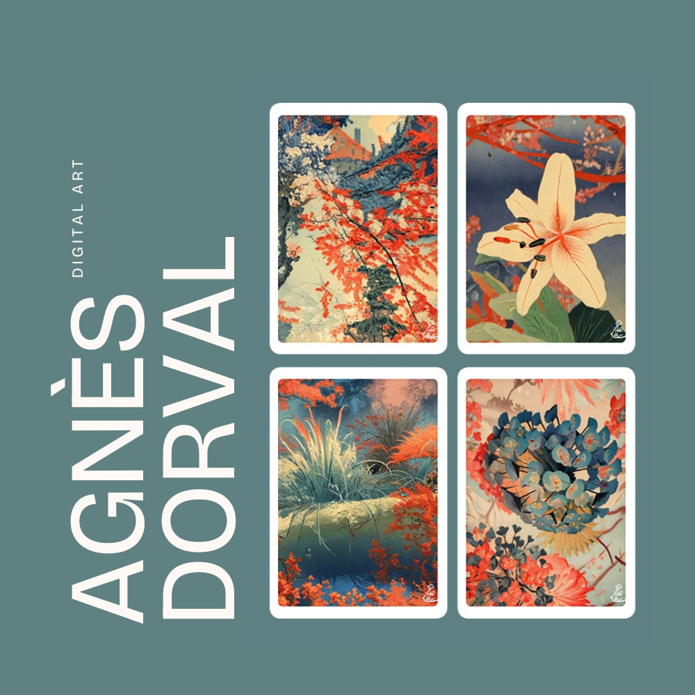 Lot de 4 cartes postales • Natural | Agnès Dorval