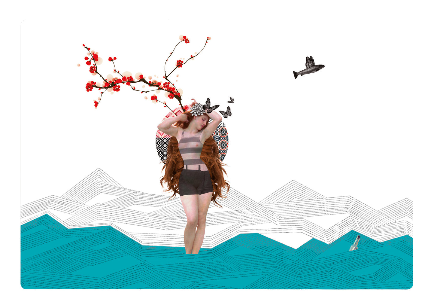 Promotion - Lot de 4 cartes postales • "Mer et Mythes" | Miss Sardine