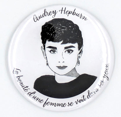 Miroir de poche "Audrey Hepburn"