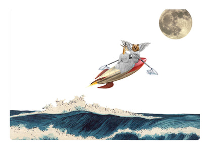 Lot de 4 cartes postales • "Mer et Mythes" | Miss Sardine