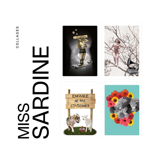 Promotion - Lot de 4 cartes postales • "Vintage" | Miss Sardine